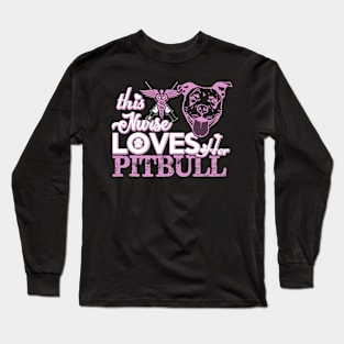 Nurse Pitbull Lover Long Sleeve T-Shirt